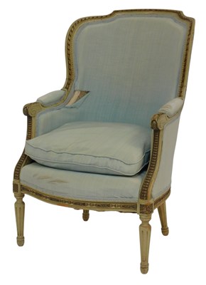 Lot 670 - A Louis XVI style parcel gilt and painted...