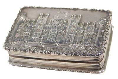 Lot 8 - A George IV silver and silver gilt castle top...