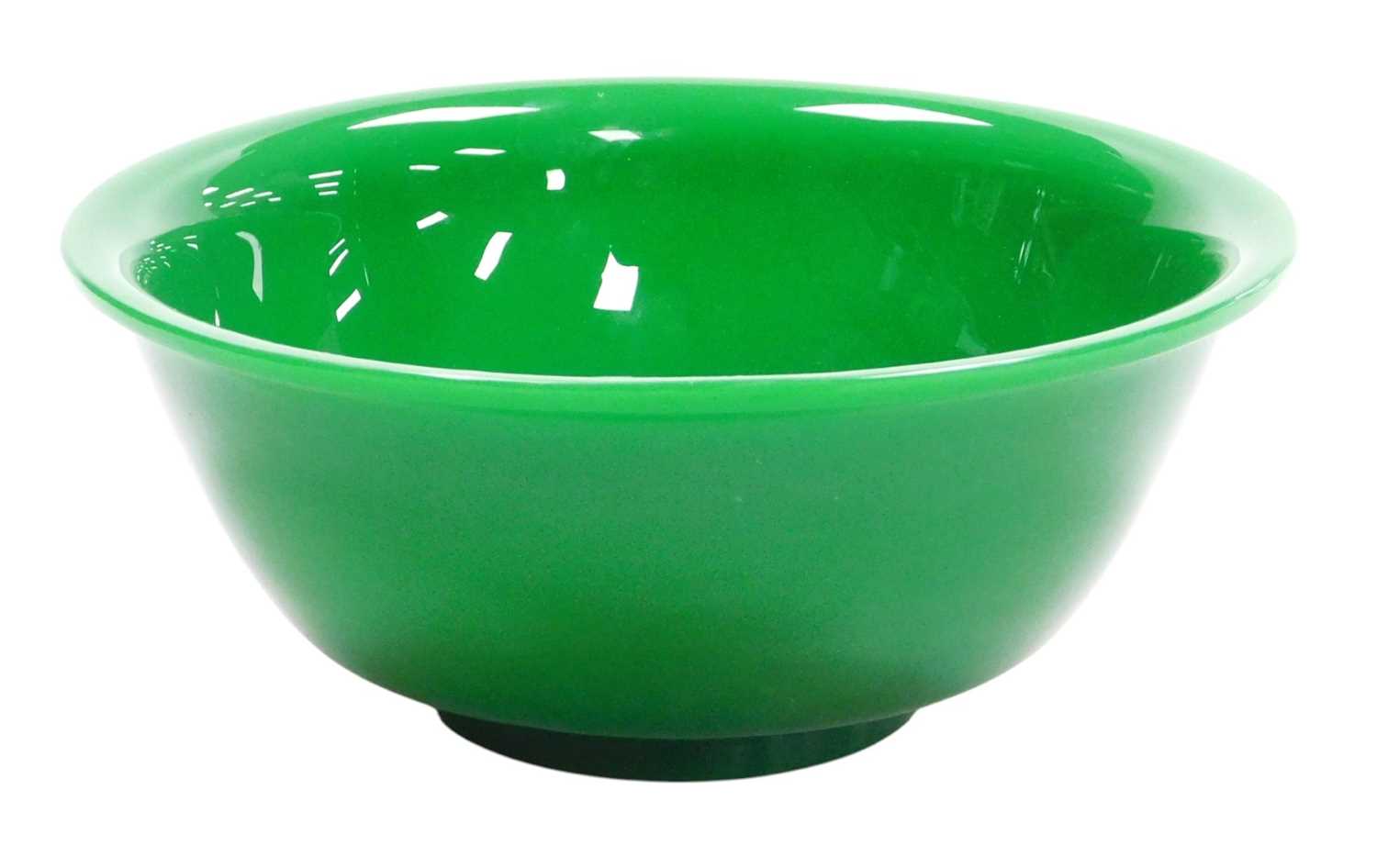 Lot 4 - A fine Peking jade green glass bowl, 17cm...