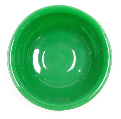 Lot 4 - A fine Peking jade green glass bowl, 17cm...