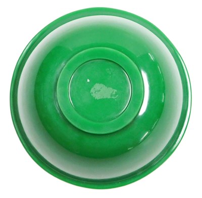 Lot 4 - A fine Peking jade green glass bowl, 17cm...