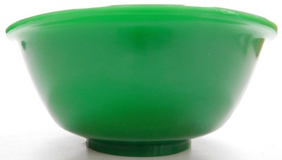 Lot 4 - A fine Peking jade green glass bowl, 17cm...