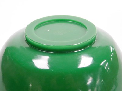 Lot 4 - A fine Peking jade green glass bowl, 17cm...
