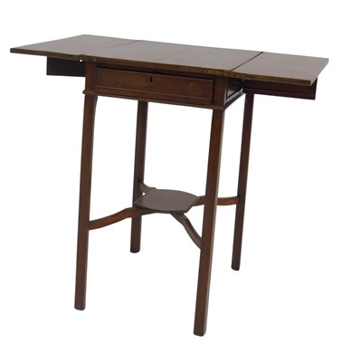 Lot 594 - A late 19thC mahogany tea table, with fold...