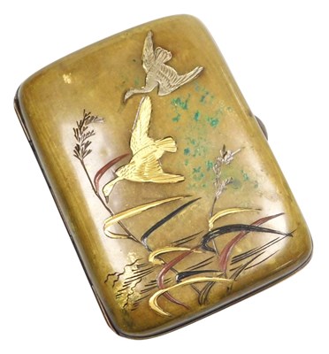 Lot 5 - A 20thCMeiji period Japanese lacquered metal...