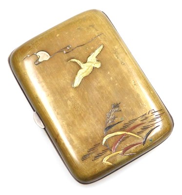 Lot 5 - A 20thCMeiji period Japanese lacquered metal...