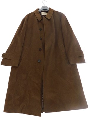 Lot 537 - An Aquascutum brown wool full length coat,...