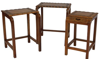 Lot 666 - A nest of three Eastern hardwood occasional...