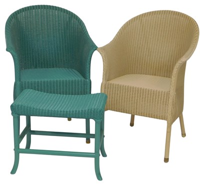 Lot 668 - A group of Lloyd Loom furniture, comprising a...