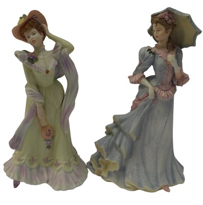 Lot 673 - Two Wedgwood bisque porcelain figures,...