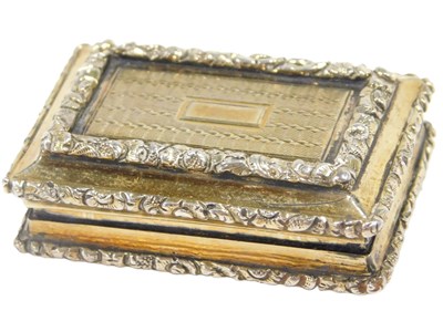 Lot 14 - A George IV silver gilt vinaigrette, with...