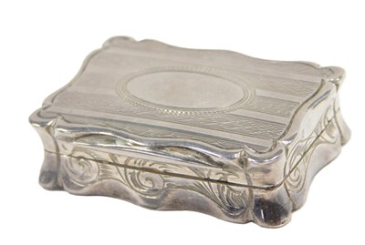 Lot 15 - A Victorian silver rectangular vinaigrette,...