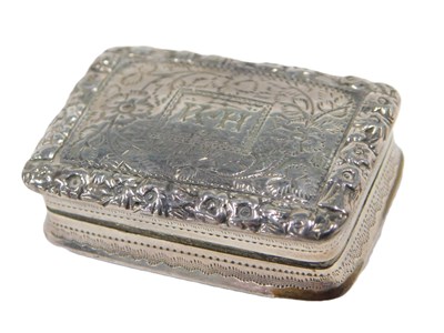 Lot 16 - A George IV silver rectangular vinaigrette,...