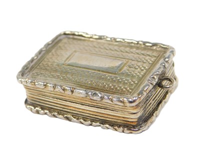 Lot 18 - A William IV silver gilt vinaigrette, the...