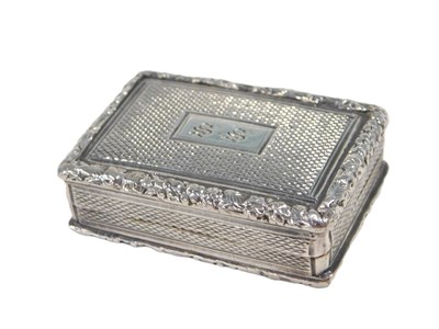 Lot 435 - A George IV silver vinaigrette, the hinged lid...