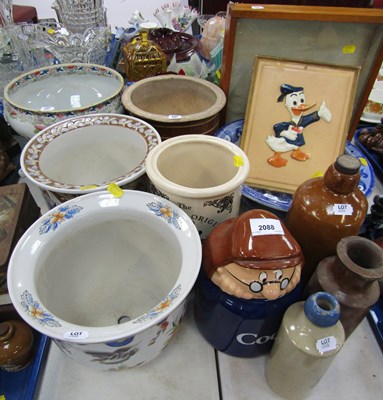 Lot 2088 - Ceramic wares, including large planters, a...