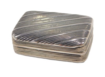Lot 23 - A George III silver rectangular vinaigrette,...