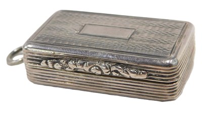 Lot 25 - A William IV silver vinaigrette, of...