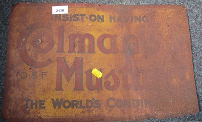 Lot 2116 - A vintage style enamel Colman's Mustard sign.