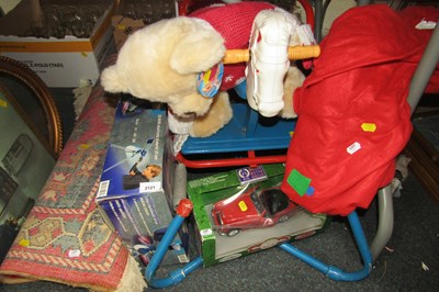 Lot 2121 - Child's play equipment, including a Teddy Bear,...
