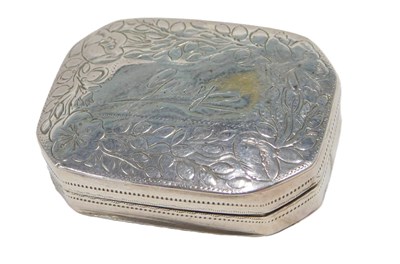 Lot 28 - A George III rectangular silver vinaigrette,...