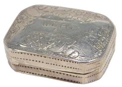Lot 30 - A William IV silver vinaigrette, of concave...