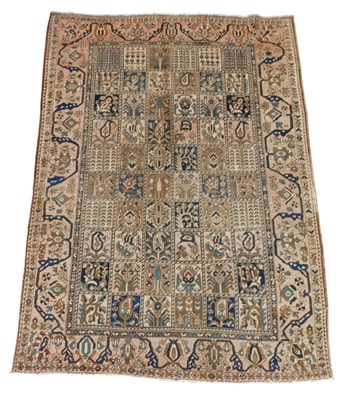Lot 689 - A Turkish Mizra rug, cream ground, decorated...