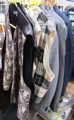 Lot 2187 - Five gentleman's large waistcoats, three tweed,...