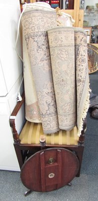 Lot 1181 - A Regency bar back carver, four machine made...