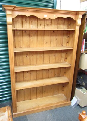Lot 1178 - A pine bookcase, with four adjustable shelves,...
