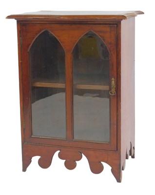 Lot 593 - A late 19thC mahogany cabinet, the top with a...