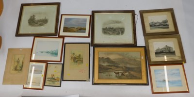 Lot 2143 - Pictures and prints, including marine scene,...