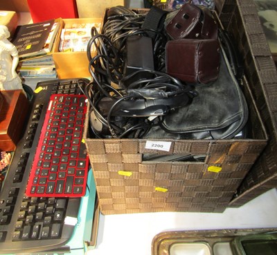 Lot 2200 - A boxed quantity of headphones, speakers,...