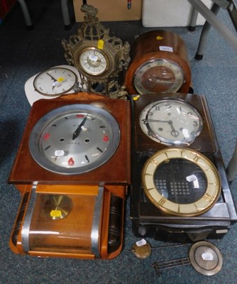 Lot 2214 - A Chinese White Mountain wall clock and other...