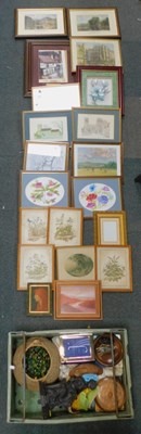 Lot 2215 - Pictures and prints, including landscapes,...