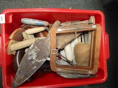 Lot 2222 - A box containing a quantity of hand tools.