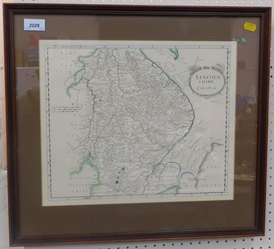 Lot 2229 - After Robert Morden. A framed county map of...