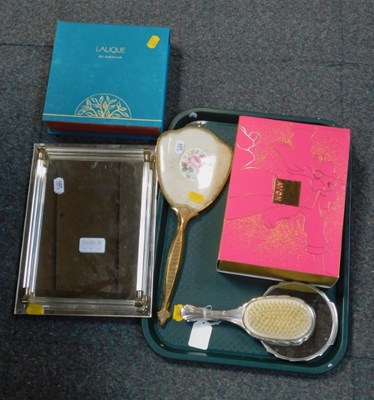 Lot 2081A - A mirrored dressing table tray, an Art Deco...