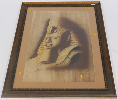 Lot 2170A - A large framed and glazed papyrus picture of...