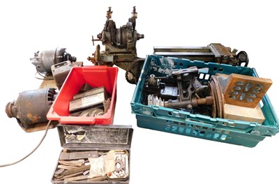 Lot 265 - A metal working bench lathe, together with...