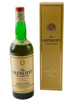 Lot 118 - A bottle of Glenlivet Highland malt scotch...