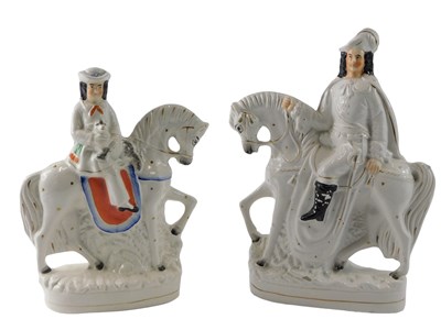 Lot 127 - A 19thC Staffordshire flatback figure, of a...