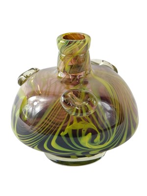 Lot 139 - An Art Glass bottle shaped vase, set with...