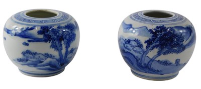Lot 178 - A matched pair of late Chinese blue and white...