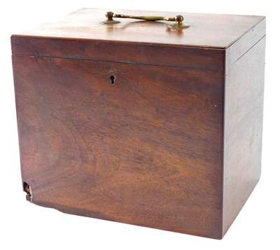 Lot 183 - A 19thC mahogany rectangular box, with brass...