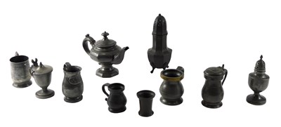 Lot 185 - Miscellaneous 19thC and other pewter, to...