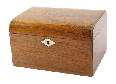 Lot 189 - A late 19thC rosewood and brass inlaid domed...