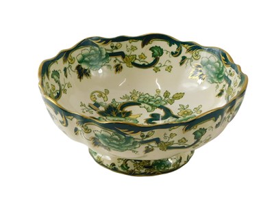 Lot 209 - A Mason's Chartreuse pattern ironstone bowl,...