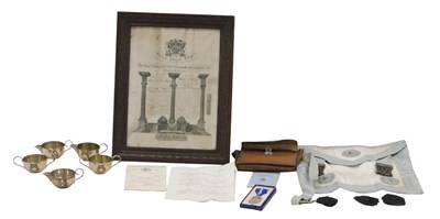 Lot 217 - Various Masonic related items, to include a...