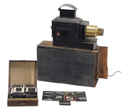 Lot 220 - A late 19th/early 20thC brass and black...
